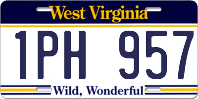 WV license plate 1PH957