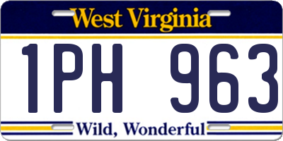 WV license plate 1PH963