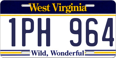 WV license plate 1PH964