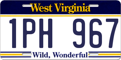 WV license plate 1PH967