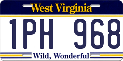 WV license plate 1PH968