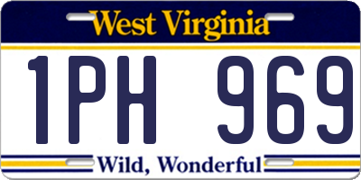 WV license plate 1PH969