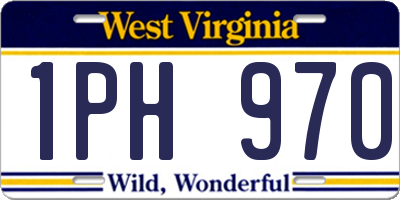 WV license plate 1PH970