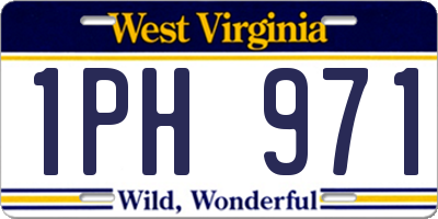 WV license plate 1PH971