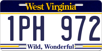 WV license plate 1PH972