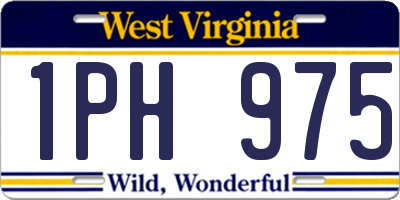 WV license plate 1PH975