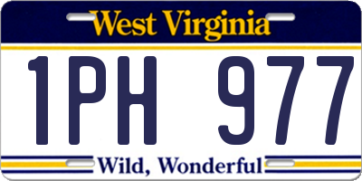 WV license plate 1PH977