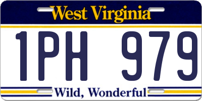 WV license plate 1PH979
