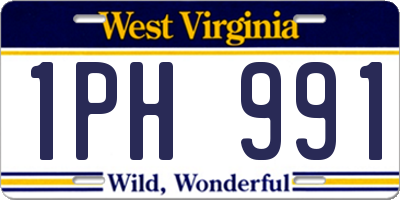 WV license plate 1PH991
