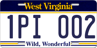WV license plate 1PI002