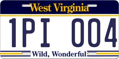 WV license plate 1PI004