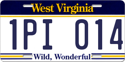 WV license plate 1PI014