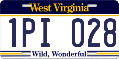 WV license plate 1PI028