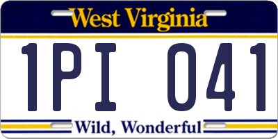 WV license plate 1PI041