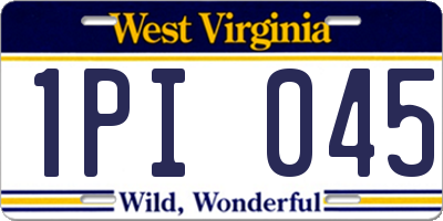 WV license plate 1PI045