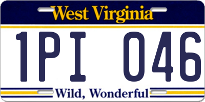 WV license plate 1PI046