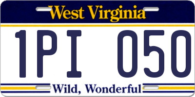WV license plate 1PI050