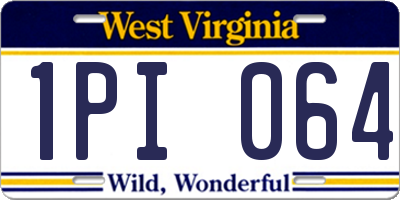 WV license plate 1PI064