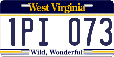 WV license plate 1PI073
