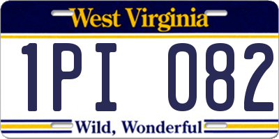 WV license plate 1PI082