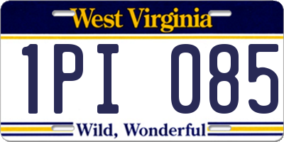WV license plate 1PI085