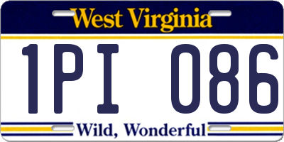 WV license plate 1PI086