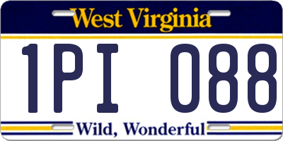 WV license plate 1PI088