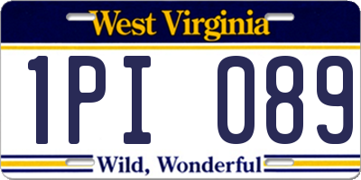 WV license plate 1PI089