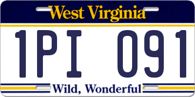 WV license plate 1PI091