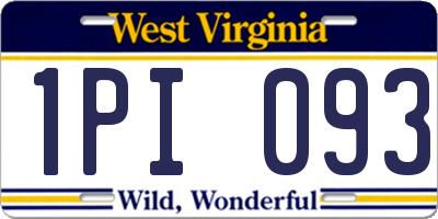 WV license plate 1PI093