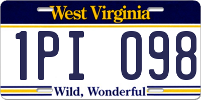 WV license plate 1PI098