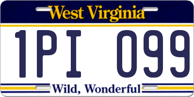 WV license plate 1PI099