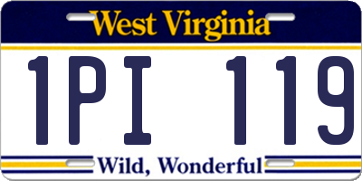 WV license plate 1PI119