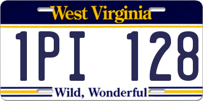 WV license plate 1PI128