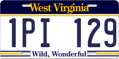 WV license plate 1PI129