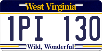 WV license plate 1PI130