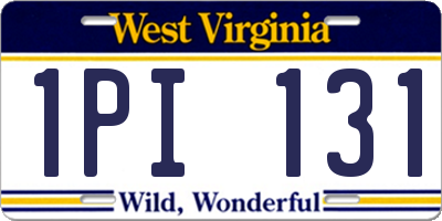 WV license plate 1PI131