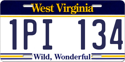 WV license plate 1PI134