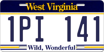 WV license plate 1PI141