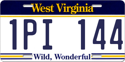 WV license plate 1PI144
