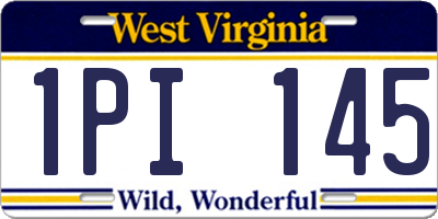 WV license plate 1PI145