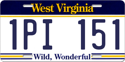 WV license plate 1PI151