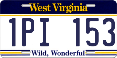 WV license plate 1PI153