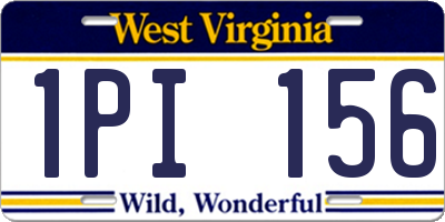 WV license plate 1PI156
