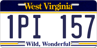 WV license plate 1PI157