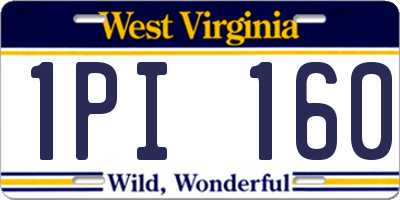 WV license plate 1PI160