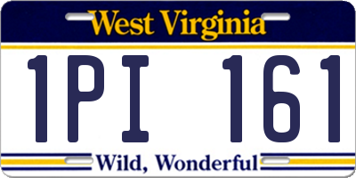 WV license plate 1PI161