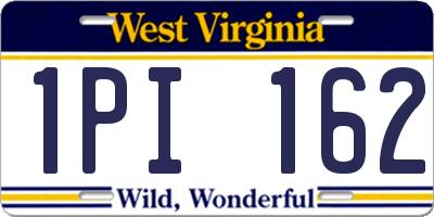 WV license plate 1PI162