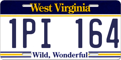 WV license plate 1PI164