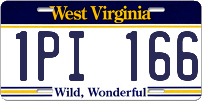 WV license plate 1PI166